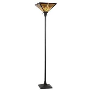 Chloe Lighting Innes 70.3 in. Tiffany style Mission Torchiere Floor Lamp with 14 in. Shade CH33359MR14 TF1