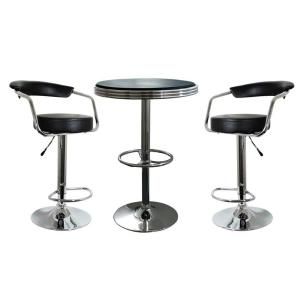 AmeriHome Classic Bar Stool Set with Table (3 Piece) BSSET7