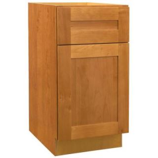 Home Decorators Collection Assembled 15x28.5x21 in. Desk Height Base Cabinet with Single Door in Hargrove Cinnamon DDO15R HCN