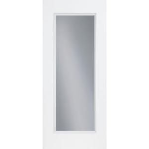 Masonite Premium Full Lite Primed Steel Entry Door with No Brickmold 27563
