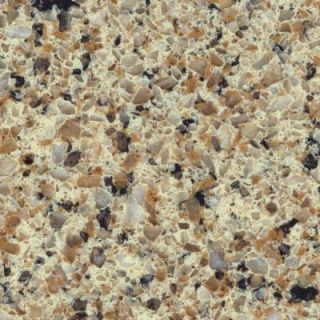 Solieque 4 in. x 4 in. Natural Quartz Vanity Finish Sample in Sand Staccato HS956 4X2RS308