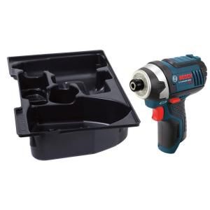 Bosch 12 Volt Max Lithium Ion 1/4 in. Cordless Impact Driver with Exact Fit Insert Tray Bare Tool (Tool Only) PS41BN