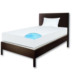 Sleep Innovations Twin XL Size Remedy Study Bundle 2 in. Gel Swirl Topper Mattress G TWP 93070 TX WHT