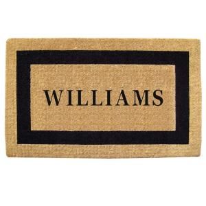 Creative Accents Single Picture Frame Black 22 in. x 36 in. HeavyDuty Coir Personalized Door Mat 02021