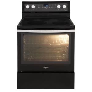 Whirlpool 6.2 cu. ft. Electric Range with Self Cleaning Convection Oven in Black Ice WFE710H0AE