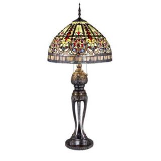 Serena Ditalia 33 in. Tiffany Emperor Bronze Table Lamp TF7014TL