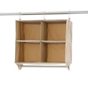 Home Decorators Collection ClosetMAX 24.25 in. 4 Cubby Closet Organizer in Taupe 1863500860