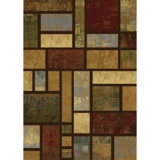 Home Dynamix City Blocks Brown and Multi 7 ft. 8 in. x 10 ft. 2 in. Area Rug 1 HD1570 552