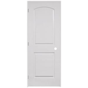 Steves & Sons 2 Panel Round Top Smooth Primed White Hollow Core Prehung Interior Door M622UWADAELH