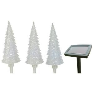 Moonrays Outdoor Color Changing Solar LED Winter Tree Lights (3 Pack) DISCONTINUED 96953