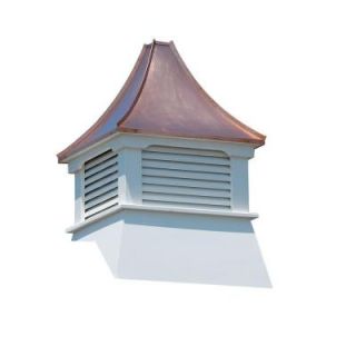 HomePlace Structures Belvedere 24 in. x 24 in. x 39 in. Composite Vinyl Cupola with Copper Roof RCB