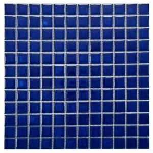 Merola Tile Lagoon Square Pacific 11 3/4 in. x 11 3/4 in. x 6 mm Porcelain Mosaic Floor and Wall Tile FYFL1SPA
