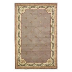 Kas Rugs Antique Fleur De Lis Taupe 8 ft. 6 in. x 11 ft. 6 in. Area Rug JEW031486X116