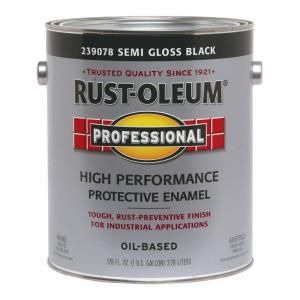 Rust Oleum Professional 1 gal. Black Semi Gloss Protective Enamel Paint (2 Pack) 239078