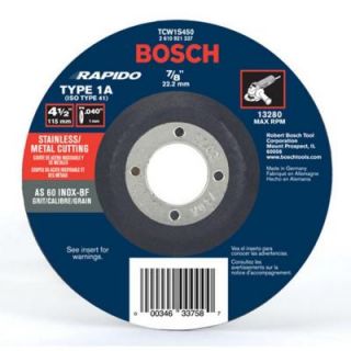 Bosch 4  1/2 in.Thin Metal Cutting Disc TCW1S450