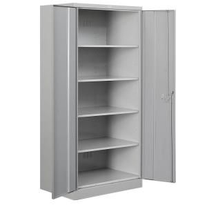 Salsbury Industries 8000 Series 36 in. W x 78 in. H x 24 in. D Standard Heavy Duty Storage Cabinet Assembled in Gray 8074GRY A