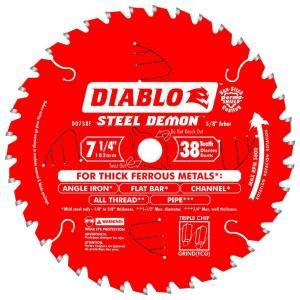 Diablo Steel Demon 7 1/4 in. x 38 Tooth Ferrous Metal Saw Blade D0738F