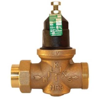 Zurn Wilkins 1 1/2 in. Lead Free Bronze Water Pressure Reducing Valve with Integral By Pass Check Valve And Strainer 112 NR3XL
