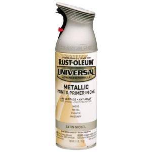 Rust Oleum Universal 11 oz. All Surface Metallic Satin Nickel Spray Paint and Primer in One 261409