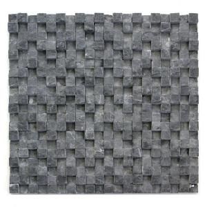 Solistone Cubist Gris 12 in. x 12 in. x 22.2mm Marble Mesh Mounted Mosaic Wall Tile (5 sq. ft./Case) 4017