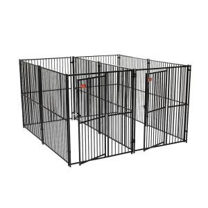 Lucky Dog 6 ft. H x 5 ft. W x 10 ft. L European Style 2 Run Kennel with Common Wall CL 65251