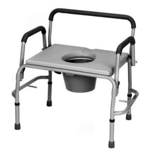Bariatric Drop Arm Commode in White and Grey DISCONTINUED REMBA 411HD
