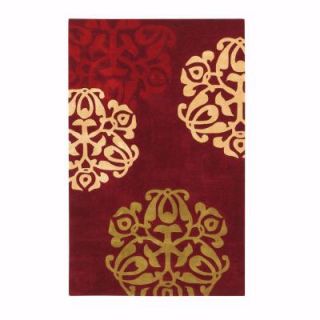 Home Decorators Collection Chadwick Burgundy and Gold 5 ft. x 8 ft. Area Rug 0006115150