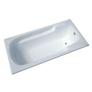 Universal Tubs Coral 4.9 ft. Reversible Drain Soaking Tub in White HD3660ES