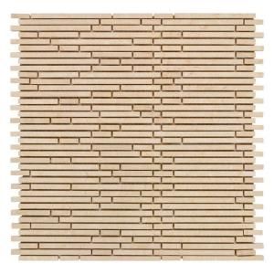 Jeffrey Court Egyptian Forest Mini Pencil 12 in. x 12 in. x 8 mm Marble Mosaic Wall Tile 99130