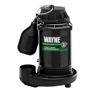 Wayne 1/3 HP Cast Iron Submersible Sump Pump with Tether Float Switch CDT33