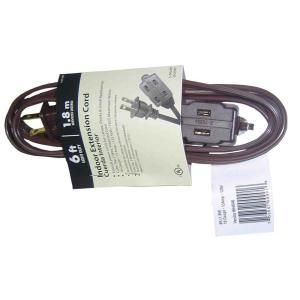 HDX 6 ft. 16/2 SPT 2 Cube Tap Extension Cord   Brown HD#144 983