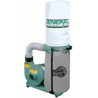 General International 1 HP Dust Collector with 2 Micron Filter Bags 10 005 M1