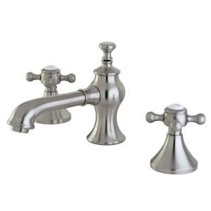 Kingston Brass 8 in. Widespread 2 Handle Mid Arc Bathroom Faucet in Satin Nickel HKS7068BX