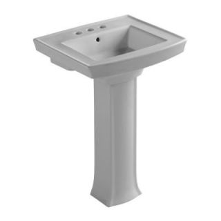 KOHLER Archer Pedestal Combo Bathroom Sink in Ice Grey K 2359 4 95