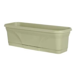 Dynamic Design Medallion 7.88 in. x 23.88 in. Lotus Green Poly Window Box MB2412LO