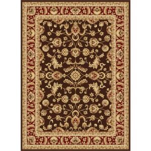 Tayse Rugs Century Brown 8 ft. 9 in. x 12 ft. 3 in. Traditional Area Rug 7558  Brown  9x12