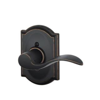 Schlage Camelot Collection Accent Aged Bronze Right Hand Dummy Lever F170 ACC 716 CAM RH