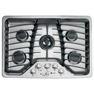 GE Profile 30 in. Deep Recessed Gas Cooktop in Stainless Steel PGP959SETSS