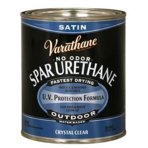 Varathane 1 qt. Clear Satin Water Based Outdoor Spar Urethane 250241H
