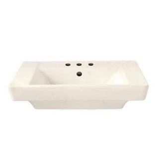 American Standard Boulevard 24 in. Pedestal Sink Basin with 8 in. Faucet Centers in Linen 0641.008.222
