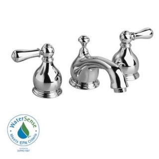 American Standard Hampton 8 in. Widespread 2 Handle Low Arc Bathroom Faucet in Chrome with Speed Connect Pop Up Drain 7871.732.002
