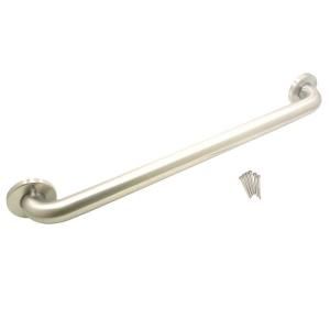 WingIts Premium Series 48 in. x 1.5 in. Grab Bar in Satin Stainless Steel (51 in. Overall Length) WGB6SS48