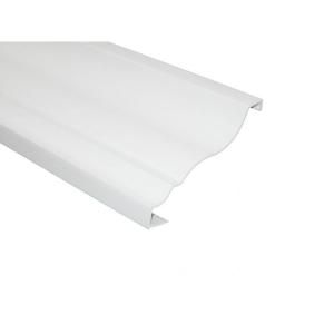 RowlCrown Classic 8 ft. x 4 5/8 in. x 1/8 in. PVC Crown Molding/Wire Raceway Profile CLPF4 CLWT 08