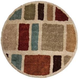 Orian Rugs Moodie Blues Multi 7 ft. 10 in. Round Area Rug 238594