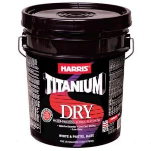 Harris Titanium Dry 5 gal. Flat Acrylic Latex Interior/Exterior Waterproofing Paint 20502