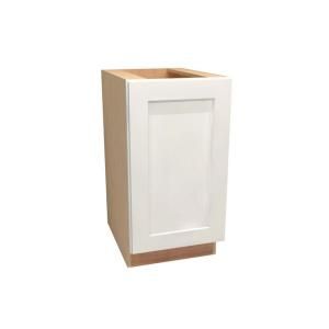 Home Decorators Collection Assembled 21x34.5x24 in. Base Cabinet with Full Height Door in Newport Pacific White B21FHL NPW