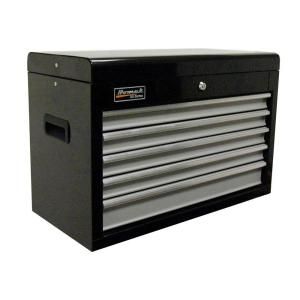 SE Series 27 in. 5 Drawer Top Chest in Black and Gray BG02026503