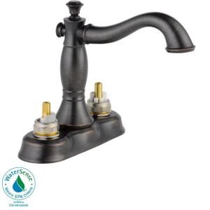 Delta Cassidy 4 in. 2 Handle High Arc Bathroom Faucet in Venetian Bronze  Less Handles 2597LF RBMPU LHP