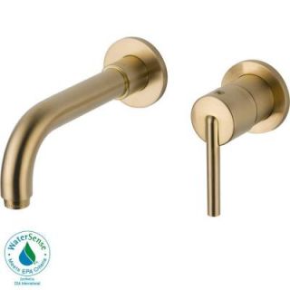 Delta Trinsic Wall Mount 1 Handle Low Arc Bathroom Faucet in Champagne Bronze 3559LF CZWL