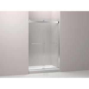KOHLER Levity 48 1/4 in. x 74 in. Frameless Bypass Shower Door in Bright Silver with Towel Bar K 706014 L SH